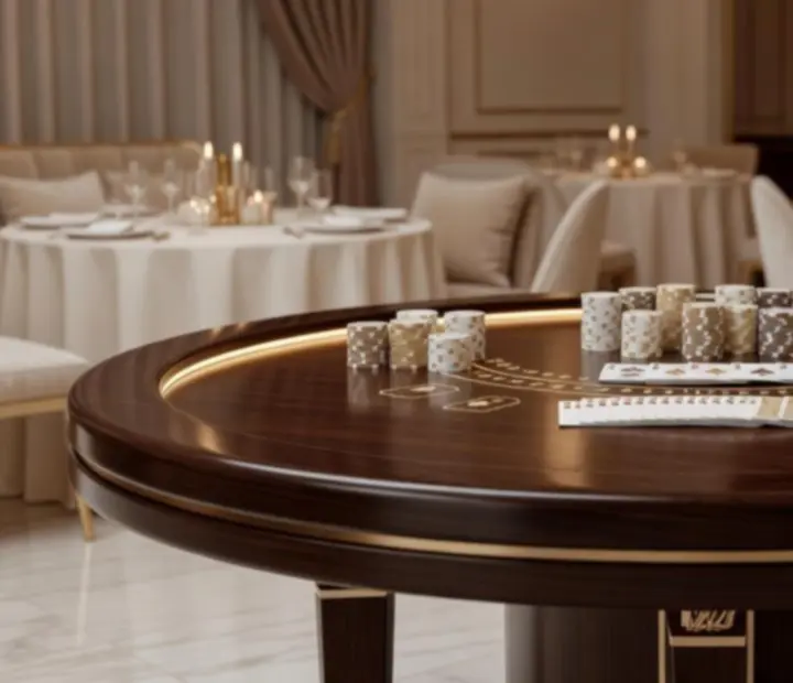 Stilvoll gedeckter Blackjack-Tisch als Event-Highlight