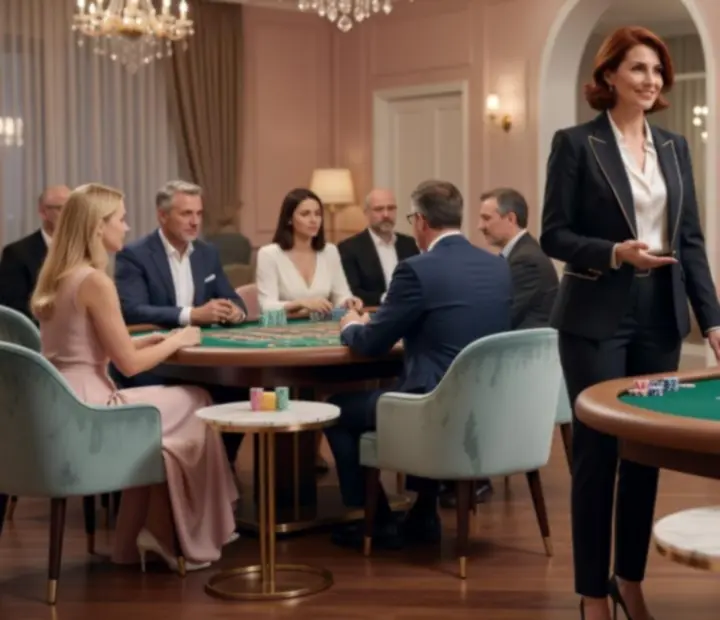 Event-Host von Weitfeld erklärt Gästen verantwortungsvolles Spielen