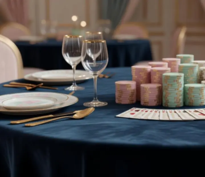 Stilvolle Poker-Atmosph&auml;re mit Dekoration und hochwertiger Ausstattung